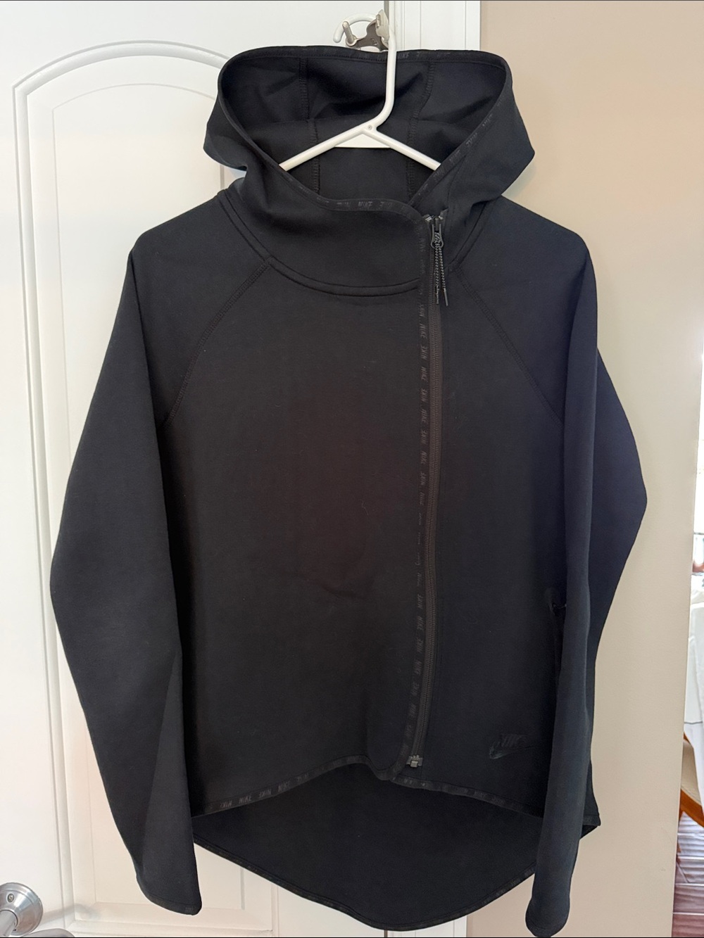 Nike Black Women's Asymmetrical Zip Bomber Jacket Small